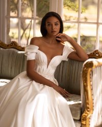 A girl Wearing Wedding Dress